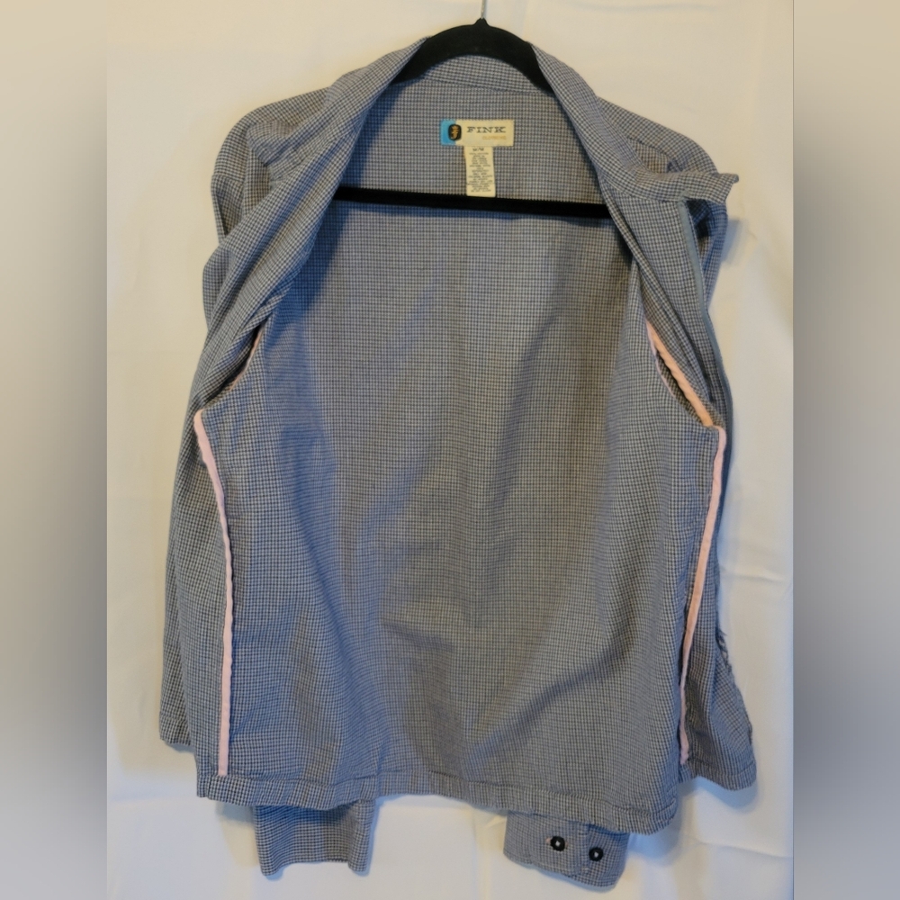 FINK CLOTHING Sz MEDIUM Bomber Jacket 100% Cotton Vintage - Picture 5 of 11